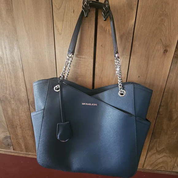 Michael Kors Black Leather Tote Bag - Picture 2 of 7